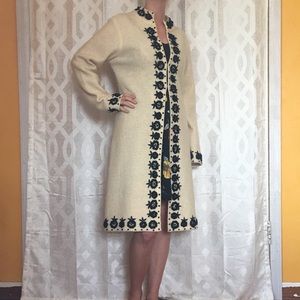 Kenar Knee-Length Embroidered Sweater